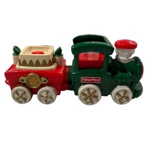 Fisher Price Peek A Boo Blocks Press and Go Christmas Train Vintage